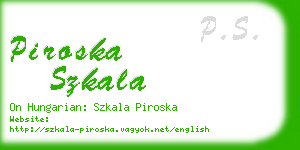 piroska szkala business card
